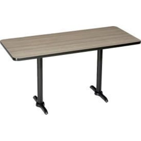 NATIONAL PUBLIC SEATING Interion® Bar Height Breakroom Table, 72"L x 36"W x 42"H, Charcoal 695848CL